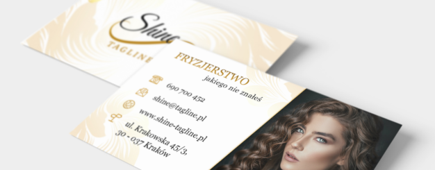 projekt graficzny wizytówki salonu fryzjerskiego