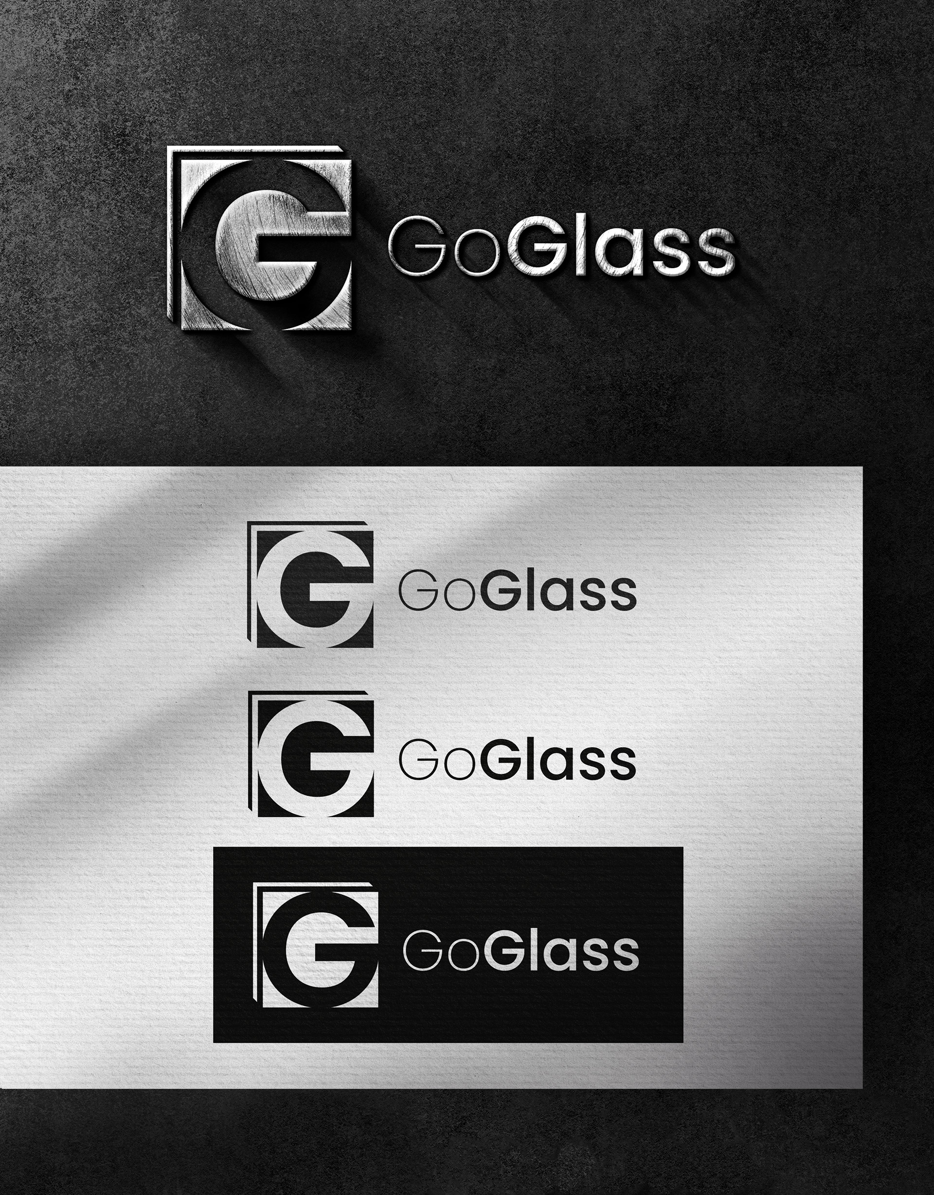 logo Go Glass Mockup